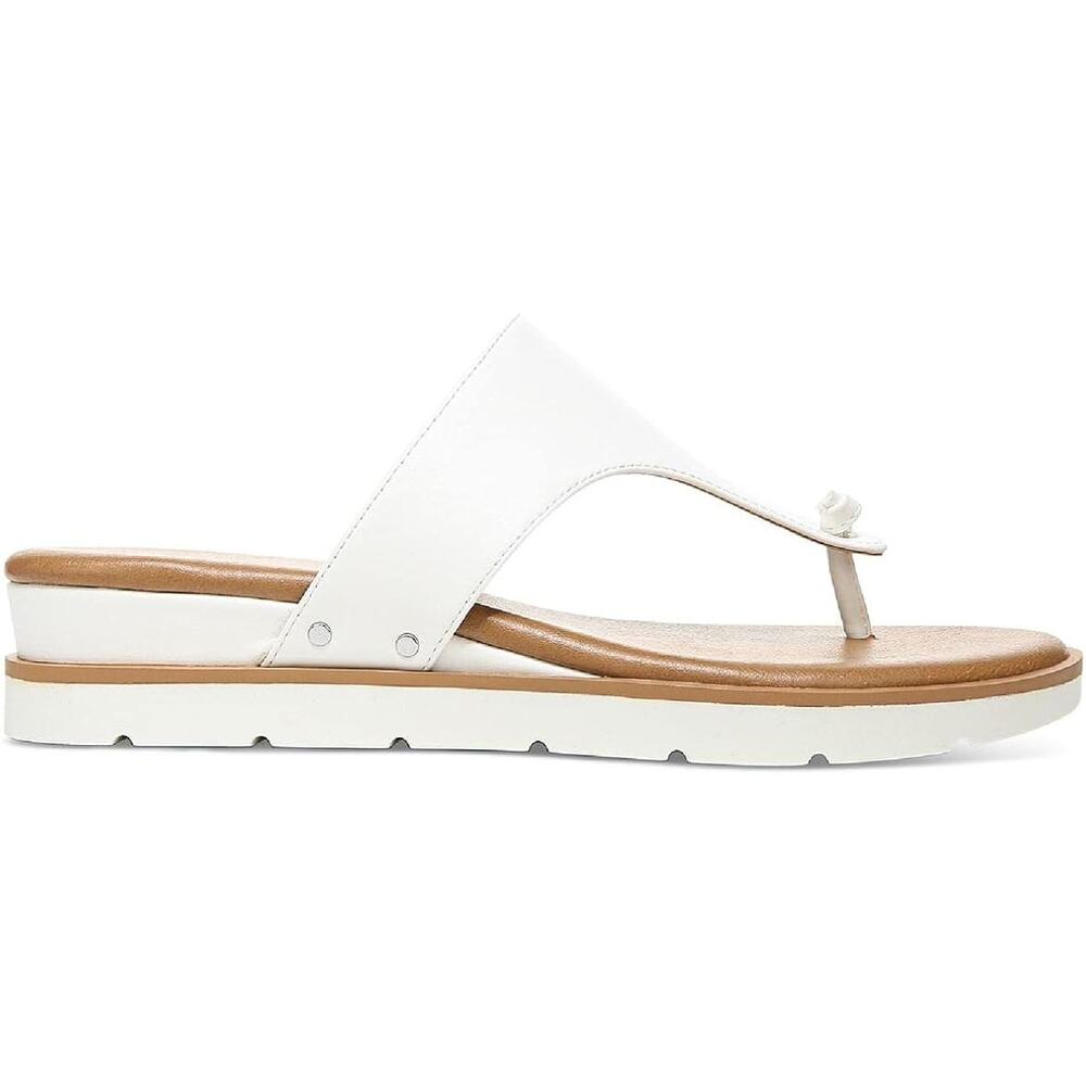 Emma Womens Faux Leather Thong Flat Sandals - Picture 2 of 3
